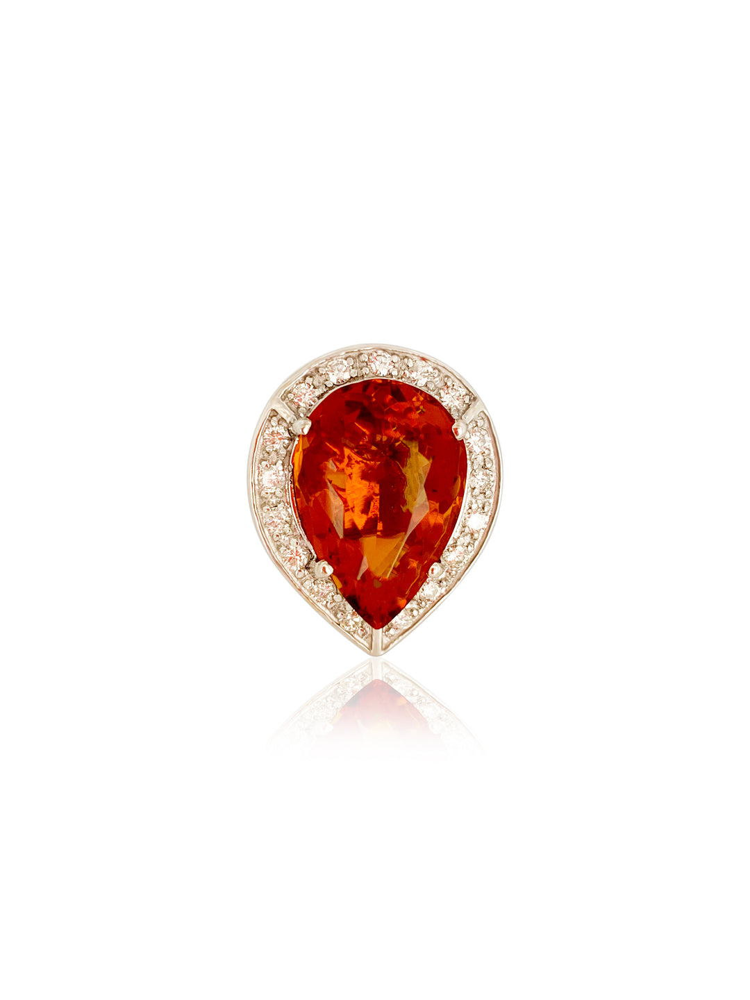 Citrine Madeira Pear-Shaped Diamond Ring