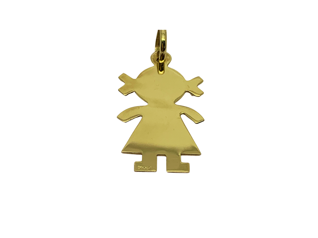 14k K solid gold Girl body Charm